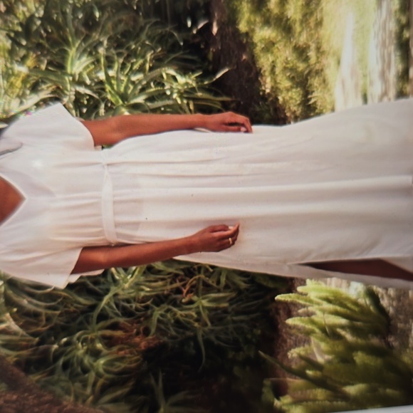 summersalt Dresses & Skirts - Summersalt White, Striped Maxi Dress Coverup S